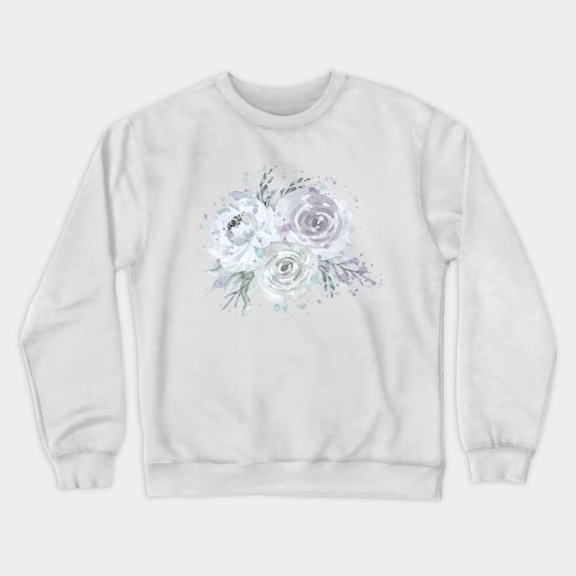 White roses Crewneck Sweatshirt by CatyArte